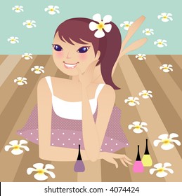 chica de spa