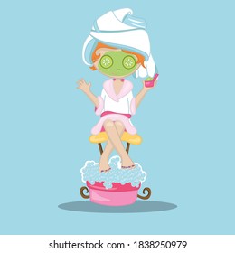 spa girl design vector illustration