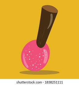 spa girl nails design vector illustration