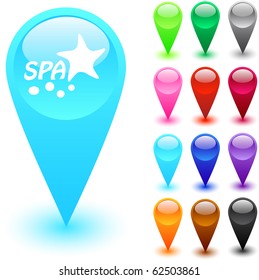 Spa glossy web buttons.