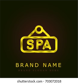 Spa golden metallic logo