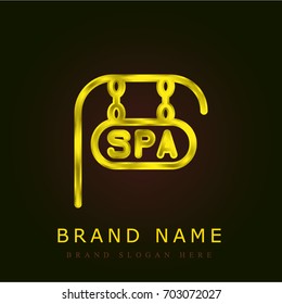 Spa golden metallic logo