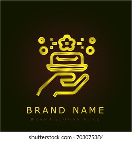 Spa golden metallic logo