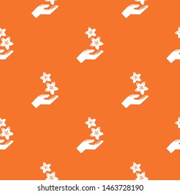 Spa hand care pattern vector orange for any web design best