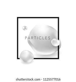 Spa and healthcare design white color background. Abstract medical consept background with molecules or particles.