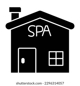 spa home Glyph Style vector icon which can easily modify or edit 