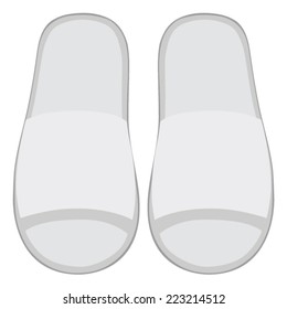 Spa, hotel - home slippers vector - isolated 