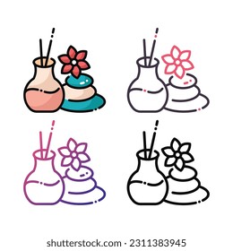 Spa icon design in four variation color