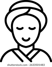 spa icon illustration design with outline, this is not made from any AI generation