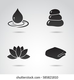Spa icon isolated on white background. Vector art.