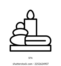 spa icon. Line Art Style Design Isolated On White Background