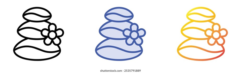 spa icon. Linear, Blue Fill and Gradient Style Design Isolated On White Background