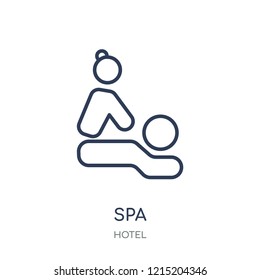 Spa icon. Spa linear symbol design from Hotel collection. Simple outline element vector illustration on white background.