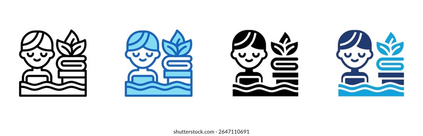 Spa icon Multi Style Vector Illustration