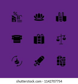 spa icon set. bomb, lotion and towel vector icon for graphic design and web
