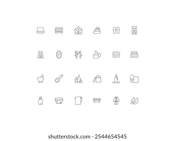 Spa icon set, design, vector illustration