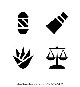 spa icon set with facial hair, skin and balance vector icons for web and graphic design