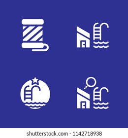 spa icon set. swimming pool and thread vector icon for graphic design and web