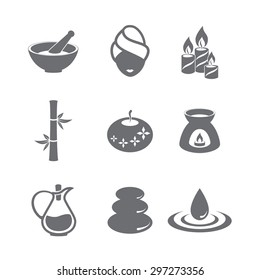 Spa Icon Set. Symbol design. Vector illustration.