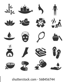 Spa icon set vector 