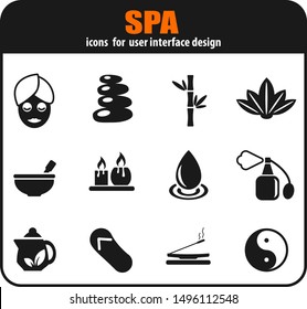 SPA icon set for your design. vector icons