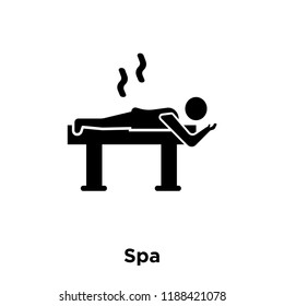 Spa icon vector isolated on white background, logo concept of Spa sign on transparent background, filled black symbol
