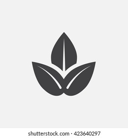 spa icon vector, leaves solid logo illustration, plant pictogram isolated on white