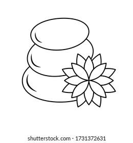spa icon vector. spa pebbles stone icon lotus icon