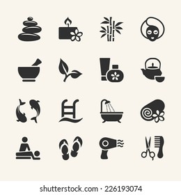 Spa icons collection, stock vector 