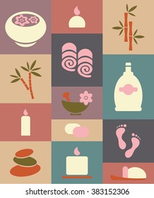 spa icons, cosmetic procedure