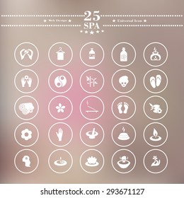 SPA icons flat is white on a blurred background