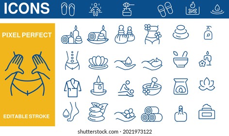 SPA Icons naturee outline  vector design 