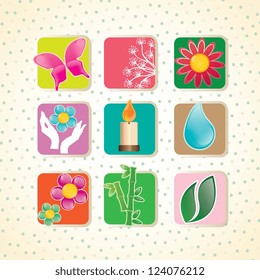 spa icons over light background vector illustration