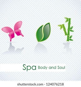 spa icons over light background vector illustration