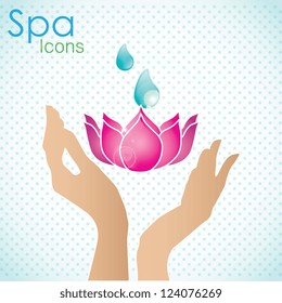 spa icons over light background vector illustration
