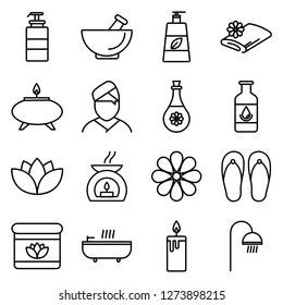 Spa icons pack. Isolated spasymbols collection. Graphic icons element