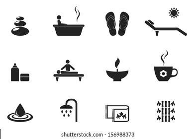 spa icons set