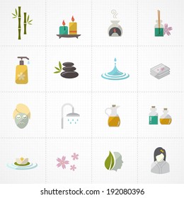 Spa icons set 