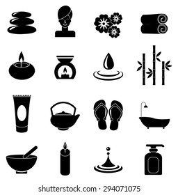 Spa icons set
