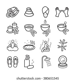 Spa icons set.