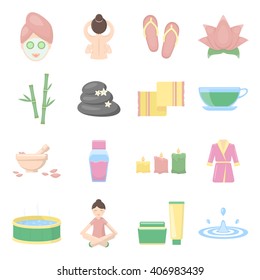 Spa icons set.