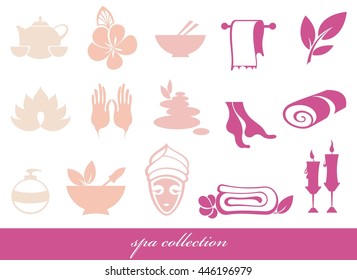 Spa icons set