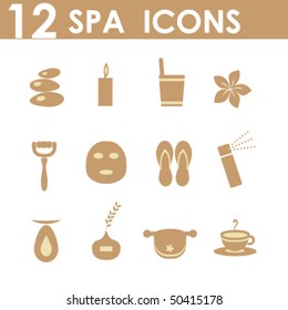 spa icons set