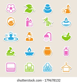 Spa icons set .Illustration eps10
