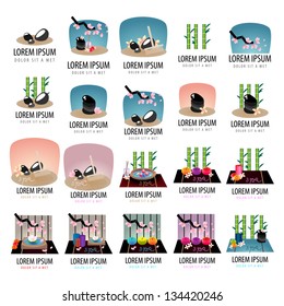 Spa Icons - Set - Isolated On White Background - Vector Illustration, Graphic Design Editable For Your Design. Spa Logo