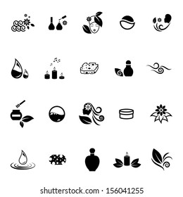 Spa Icons Set - Isolated On White Background - Vector Illustration, Graphic Design Editable For Your Design. Spa Logo