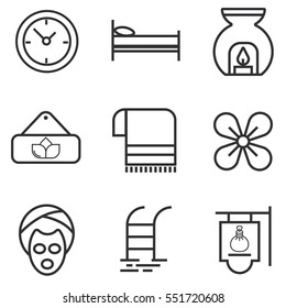 Spa icons set line design, illustration EPS10