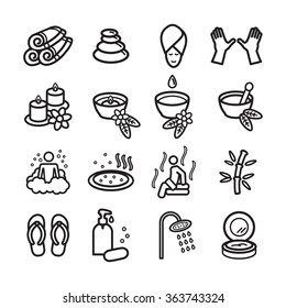 Spa icons set. Vector eps 10.