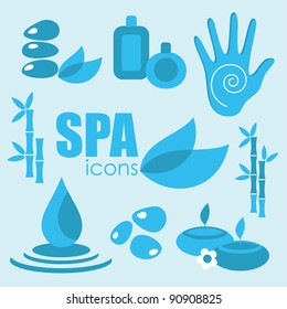 spa icons set. vector illustration