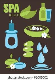 spa icons set. vector illustration